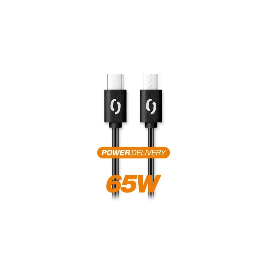 Aligator DATKP48 - cable USB-C a USB-C 65W Power Delivery 1,5m negro