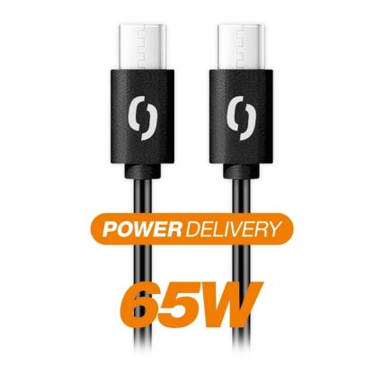 Aligator DATKP58 - cable USB USB-C / USB-C con Power Delivery 65W, 2,5m, negro
