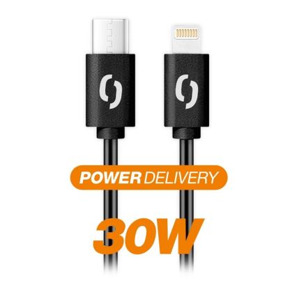 Aligator DATKP60 - cable USB USB-C / Lightning 30 W Power Delivery 2,5m negro