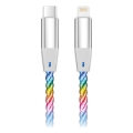 Aligator DATKP63 - cable USB USB-C / Lightning con iluminación LED, 30W Power Delivery, 1,2 m