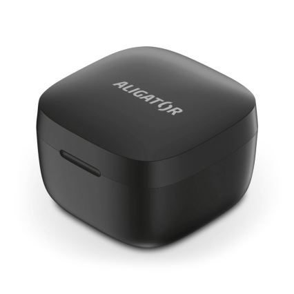 Aligator TWS05 - Auriculares inalámbricos Pods LITE 200 mAh + 2x 30 mAh IP30 negros