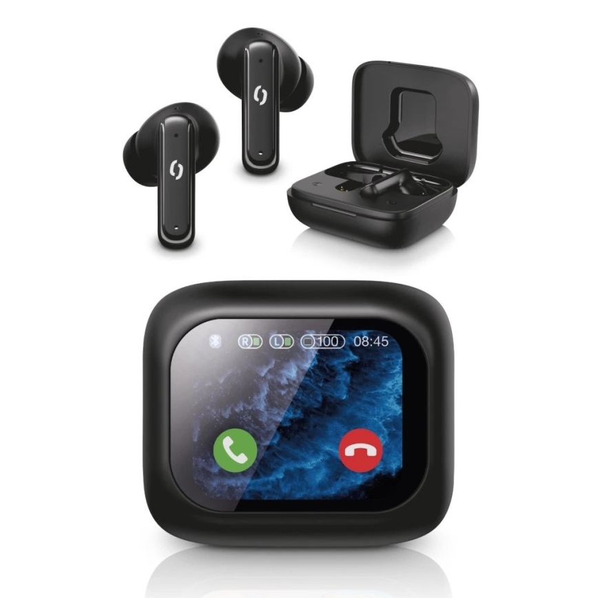 Aligator TWS07 - Auriculares inalámbricos Pods LCD + ANC 400 mAh + 2x 40 mAh IP30 negro