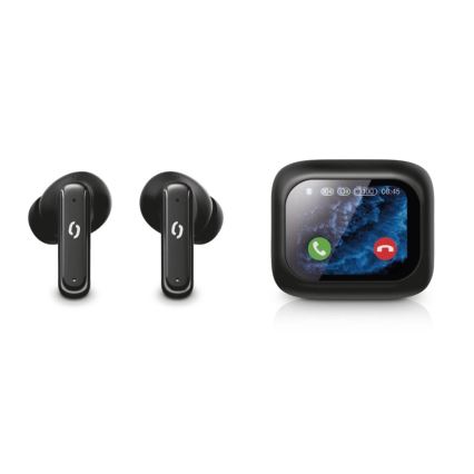 Aligator TWS07 - Auriculares inalámbricos Pods LCD + ANC 400 mAh + 2x 40 mAh IP30 negro
