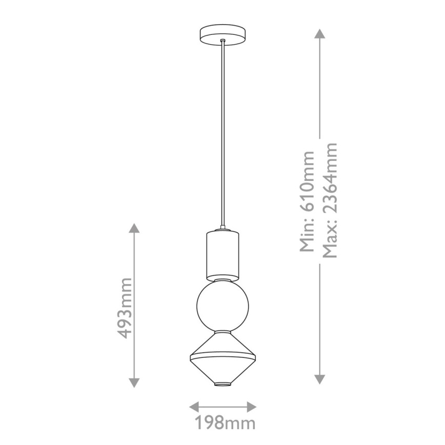 Alora Mood - Lámpara colgante LED suspendida por cable BIJOU LED/20W/230V/3000K, negra