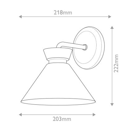 Alora Mood - Aplique de pared HALSTON 1xE14/40W/230V negro