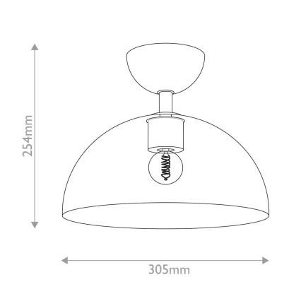 Alora Mood - Lámpara de techo JUDE 1xE27/60W/230V diámetro 30,5 cm negra