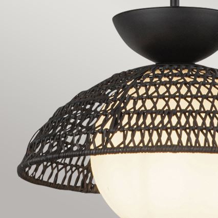 Alora Mood - Lámpara colgante con varilla PERTH 1xE27/60W/230V Ø 37,5 cm negra