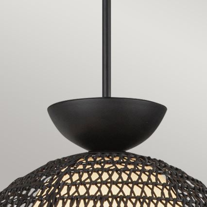 Alora Mood - Lámpara colgante con varilla PERTH 1xE27/60W/230V Ø 37,5 cm negra