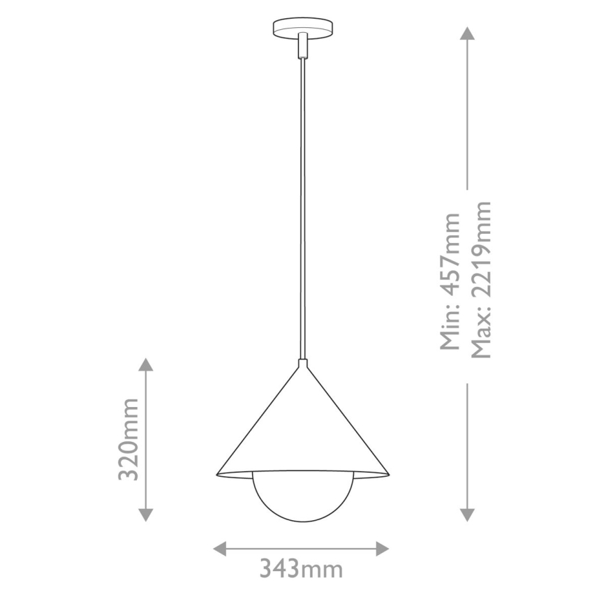 Alora Mood - Lámpara colgante con cable REMYCK 1xE27/60W/230V Ø 34,3 cm dorada