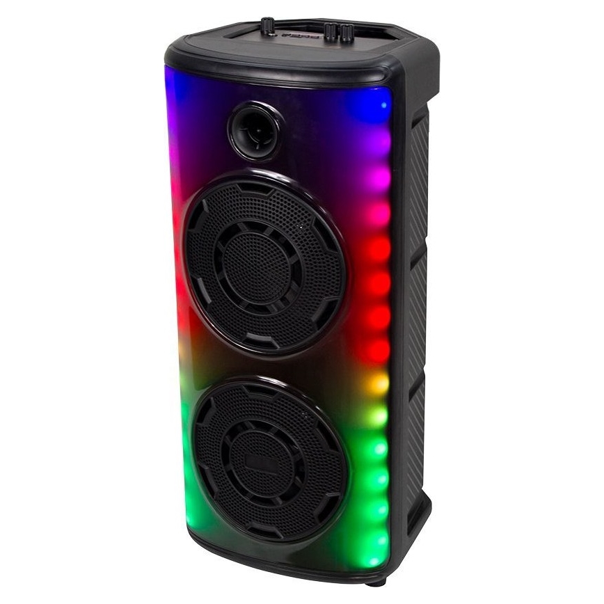 Altavoz LED RGB recargable con un micrófono 600W/2400 mAh + control remoto
