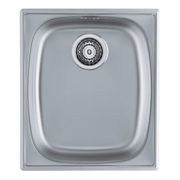 ALVEUS 1082195 - Fregadero de cocina BASIC 44x38 cm acero inoxidable/satinado, desagüe grande