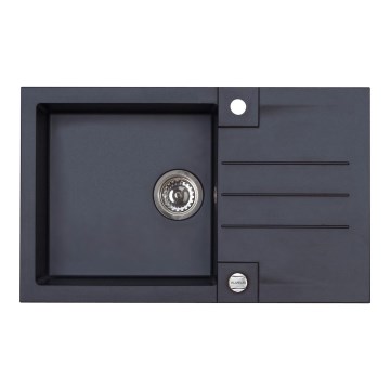 ALVEUS 1090942 - Fregadero de cocina ROCK 78x48 cm granito/negro