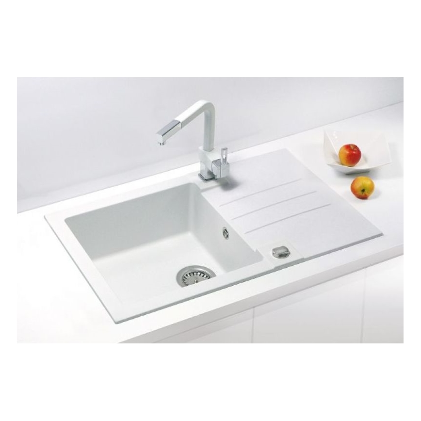 ALVEUS 1090944 - Fregadero de cocina ROCK 78x48 cm granito/blanco