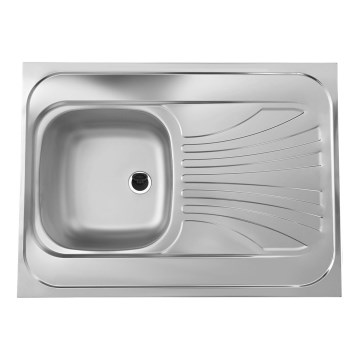 ALVEUS 1095618 - Fregadero de cocina CLASSIC 80x60 cm acero inoxidable satinado sin reborde, reversible