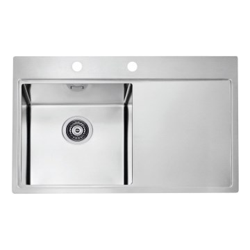 ALVEUS 1103610 - Fregadero de cocina PURE 79x52,5 cm satin, izquierda