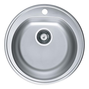 ALVEUS 1116756 - Fregadero de cocina FORM de 51 cm acero inoxidable/satinado, profundidad 18,5 cm