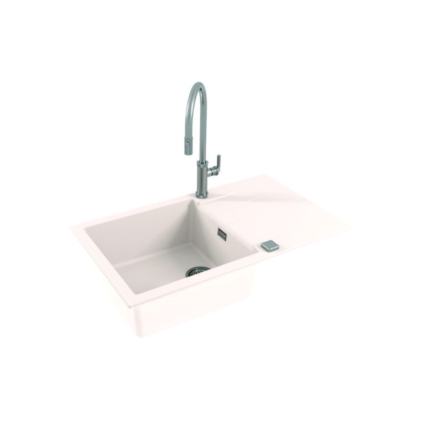 ALVEUS 1132027 - Fregadero de cocina CADIT 86x50 cm granito/blanco