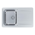 ALVEUS 1136608 - Fregadero de cocina LINE 79x50 cm acero inoxidable satinado, sin excéntrico