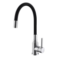 ALVEUS 1144427 - Grifo de fregadero con brazo flexible MINTAS 34 cm latón/cromo brillante/negro