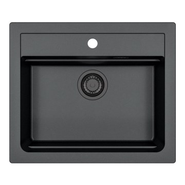 ALVEUS 1148162 - Fregadero de cocina ATROX 59x50 cm granito/negro