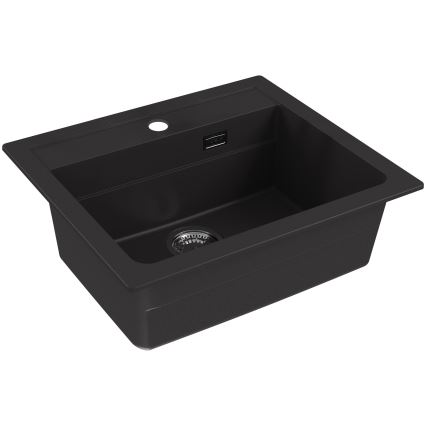 ALVEUS 1148162 - Fregadero de cocina ATROX 59x50 cm granito/negro