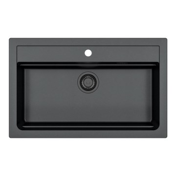 ALVEUS 1148163 - Fregadero de cocina ATROX 79x50 cm granito/negro
