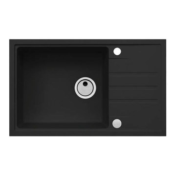 ALVEUS 1149117 - Fregadero de cocina INTERMEZZO 78x48 cm granito/negro