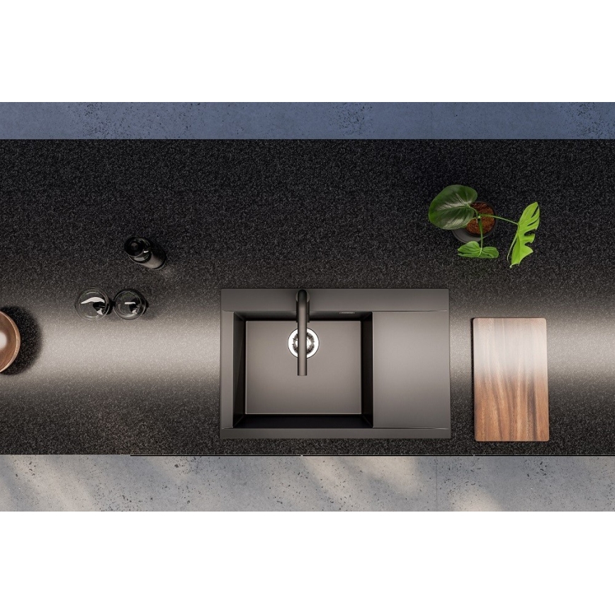 ALVEUS 1149303 - Fregadero de cocina PURE 79 x 51,5 cm granito/antracita