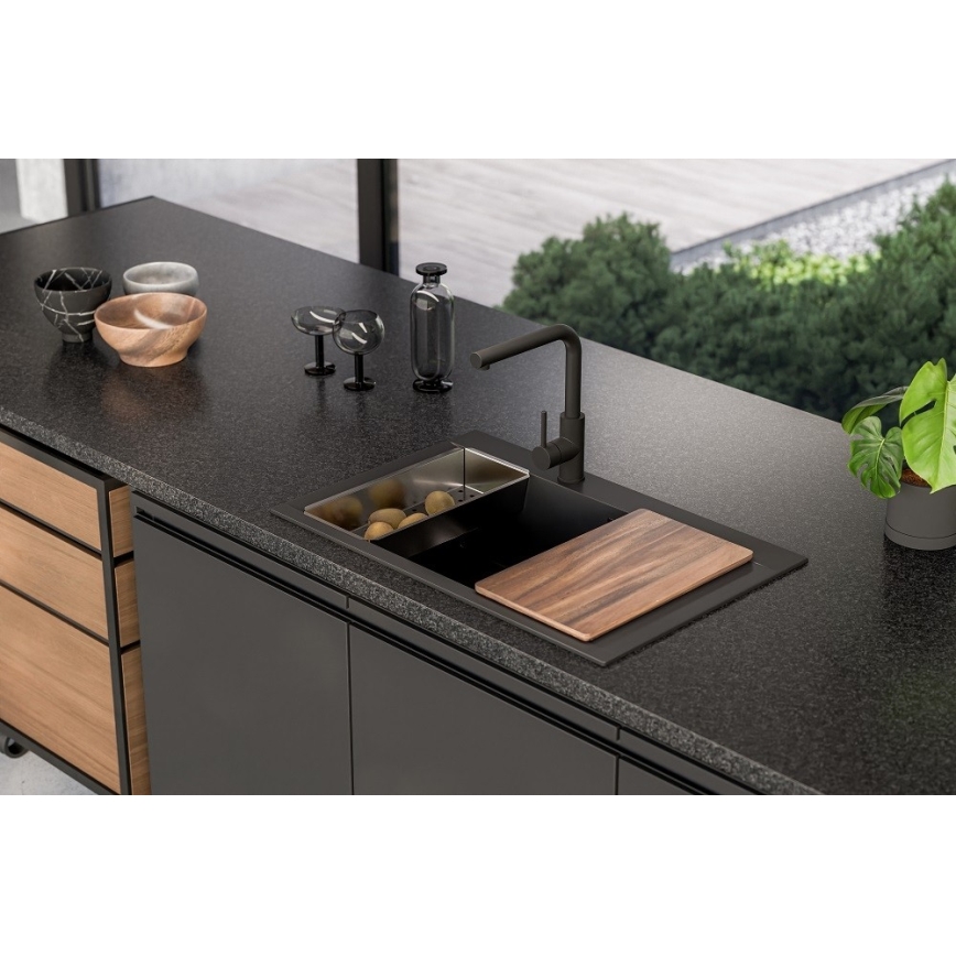 ALVEUS 1149303 - Fregadero de cocina PURE 79 x 51,5 cm granito/antracita