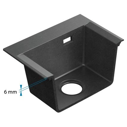 ALVEUS 1149303 - Fregadero de cocina PURE 79 x 51,5 cm granito/antracita