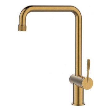 ALVEUS 1150764 - Grifo de fregadero FLORA 34,8 cm acero inoxidable/bronce