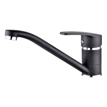 ALVEUS 1150800 - Grifo para fregadero CLARA 13,5 cm, granito/negro
