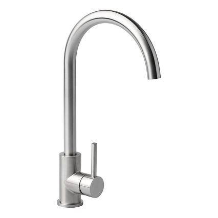 ALVEUS - Fregadero de cocina BASIC 78x43,5 cm acero inoxidable/satinado + grifo para fregadero VIOLA 36,7 cm acero inoxidable cepillado
