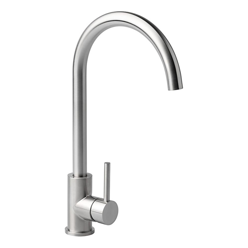 ALVEUS - Fregadero de cocina BASIC 78x43,5 cm acero inoxidable/satinado + grifo para fregadero VIOLA 36,7 cm acero inoxidable cepillado