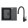ALVEUS SETA23230 - Fregadero de cocina CADIT 59x50 cm + grifo para fregadero con caño flexible MINTAS 34 cm granito/negro mate