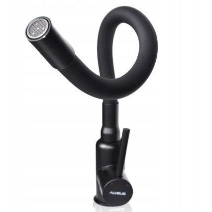 ALVEUS SETA23230 - Fregadero de cocina CADIT 59x50 cm + grifo para fregadero con caño flexible MINTAS 34 cm granito/negro mate