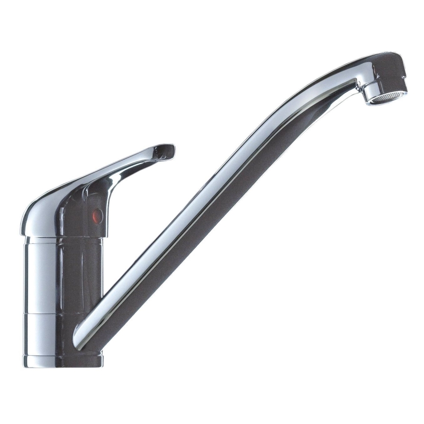 ALVEUS SETA259 - Fregadero de cocina BASIC 78x43,5 cm + grifo para fregadero RIVIERA 14,8 cm, acabado satinado/cromo brillante