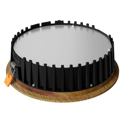 APLED - Lámpara empotrable LED RONDO WOODLINE LED/12W/230V 3000K diá. 20 cm roble madera maciza