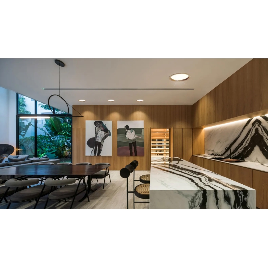 APLED - Lámpara empotrable LED RONDO WOODLINE LED/18W/230V 4000K diá. 26 cm roble madera maciza