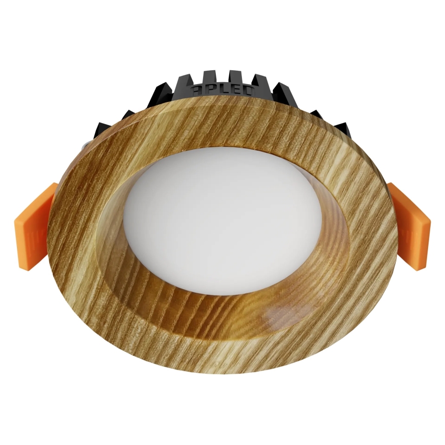 APLED - Lámpara empotrable LED RONDO WOODLINE LED/3W/230V 4000K diá. 9 cm ceniza madera maciza