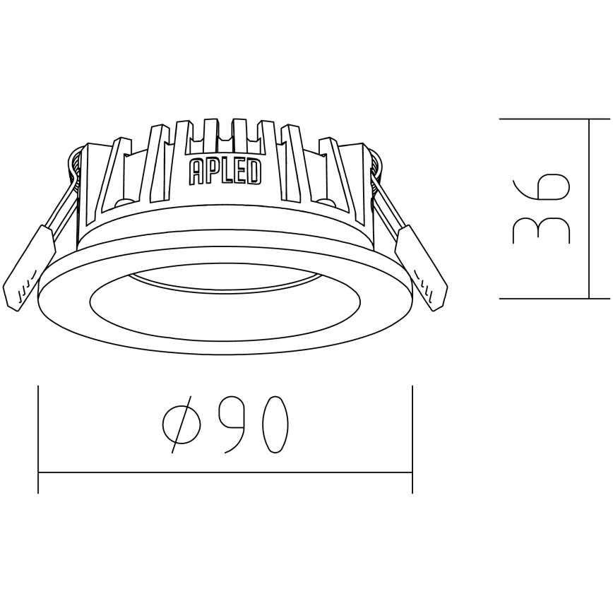 APLED - Lámpara empotrable LED RONDO WOODLINE LED/3W/230V 4000K diá. 9 cm pino madera maciza