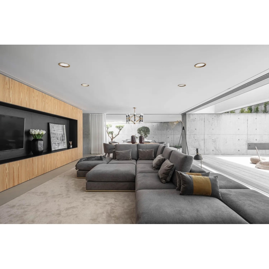 APLED - Lámpara empotrable LED RONDO WOODLINE LED/6W/230V 3000K diá. 15 cm ceniza madera maciza