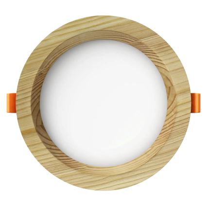 APLED - Lámpara empotrable LED RONDO WOODLINE LED/6W/230V 3000K diá. 15 cm pino madera maciza
