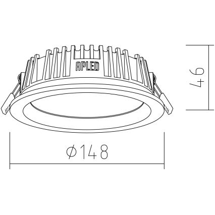 APLED - Lámpara empotrable LED RONDO WOODLINE LED/6W/230V 4000K diá. 15 cm pino madera maciza