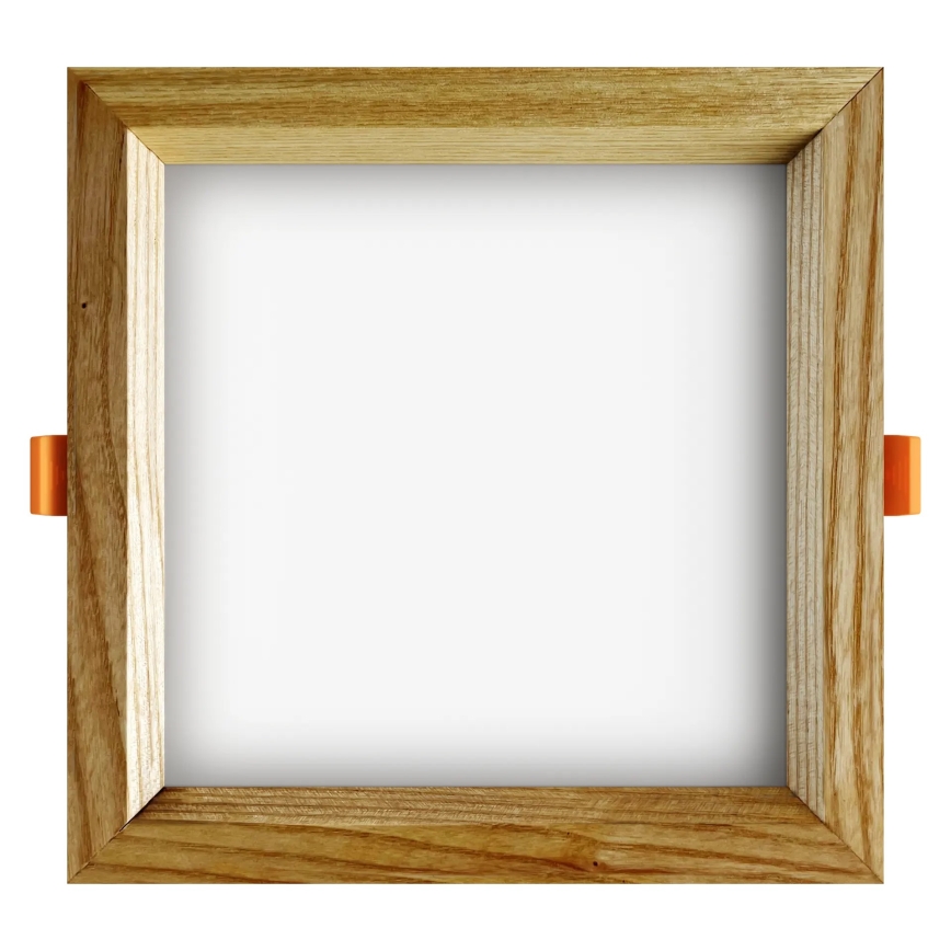 APLED - Lámpara empotrable LED SQUARE WOODLINE LED/12W/230V 4000K 17x17 cm ceniza madera maciza