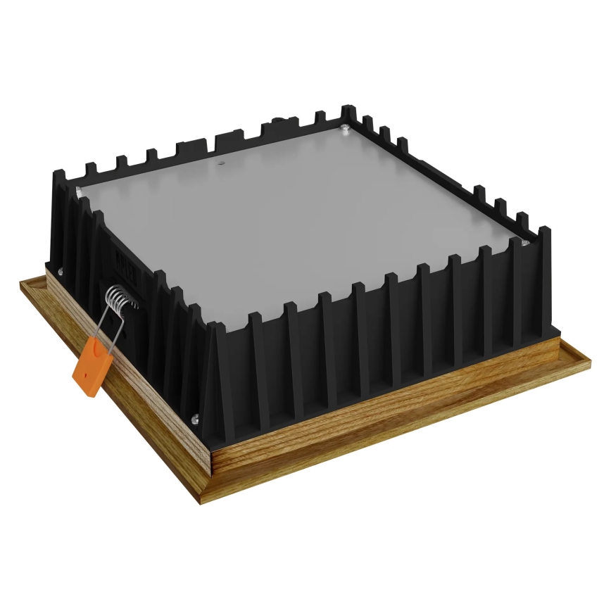 APLED - Lámpara empotrable LED SQUARE WOODLINE LED/12W/230V 4000K 17x17 cm ceniza madera maciza