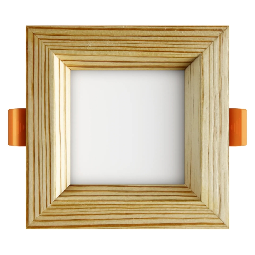 APLED - Lámpara empotrable LED SQUARE WOODLINE LED/3W/230V 4000K 9x9 cm pino madera maciza