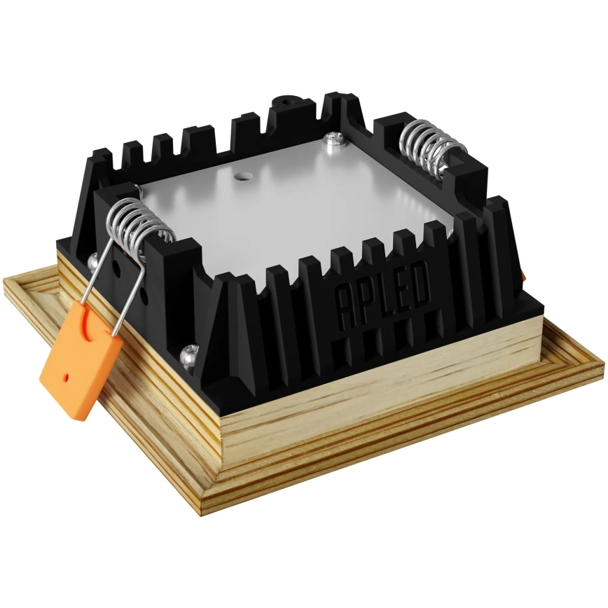APLED - Lámpara empotrable LED SQUARE WOODLINE LED/3W/230V 4000K 9x9 cm pino madera maciza