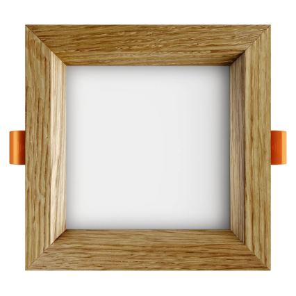 APLED - Lámpara empotrable LED SQUARE WOODLINE LED/6W/230V 3000K 12x12 cm roble madera maciza