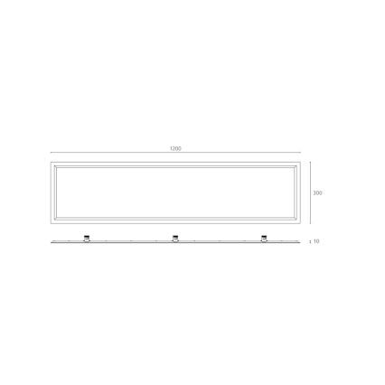 APLED - Panel de techo LED para baño QUADRA LED/40W/230V 4000K IP41 120x30cm